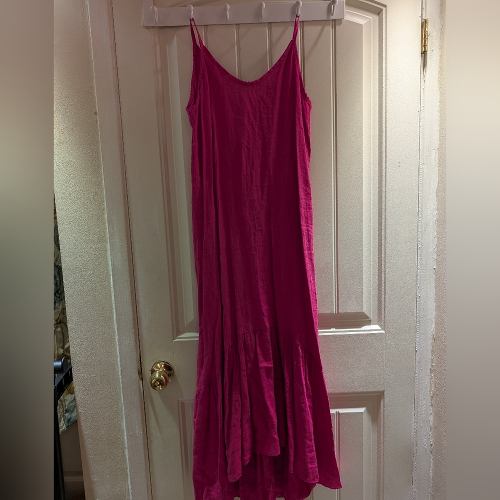 Elegant Pink Sleeveless Dress